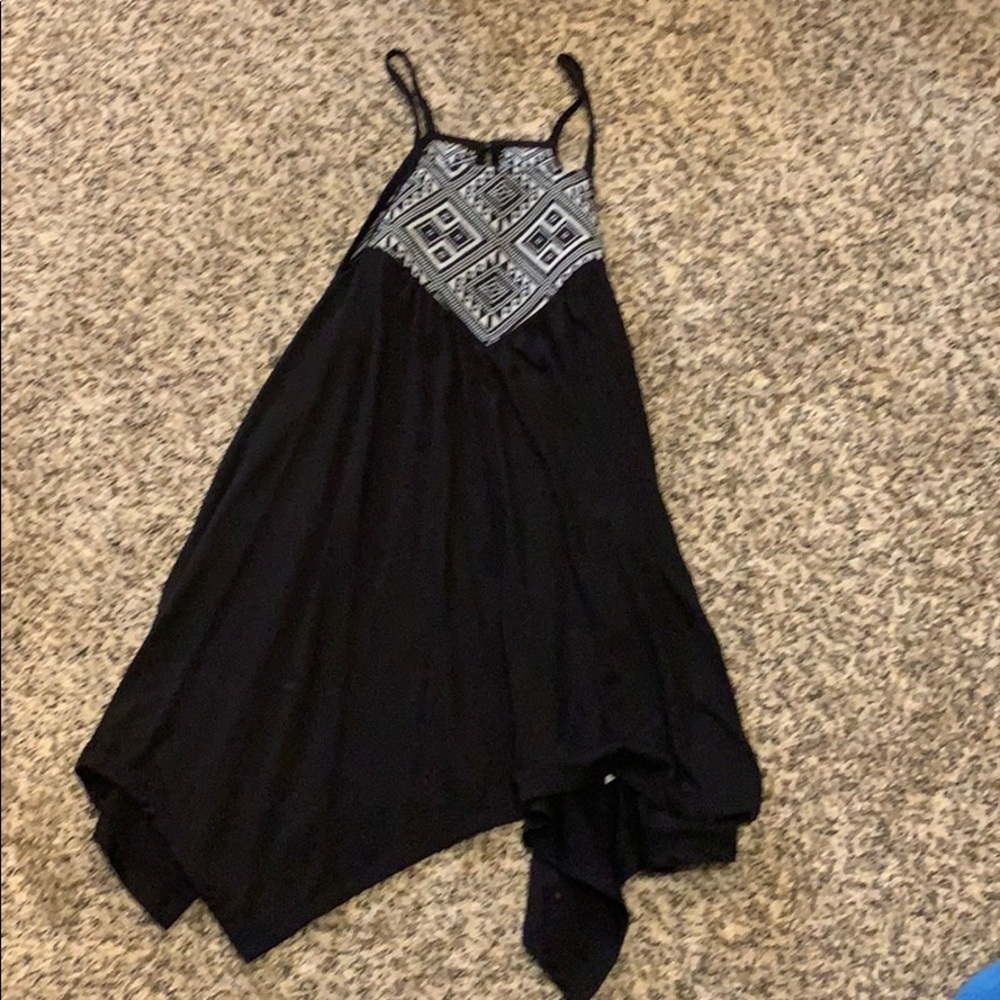 Printed long flowy tank top